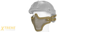 AC-103TH METAL MESH HALF MASK (TAN) HELMET VERSION