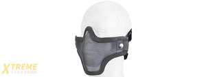 AC-103Y METAL MESH HALF MASK (GRAY) DOUBLE STRAP VERSION