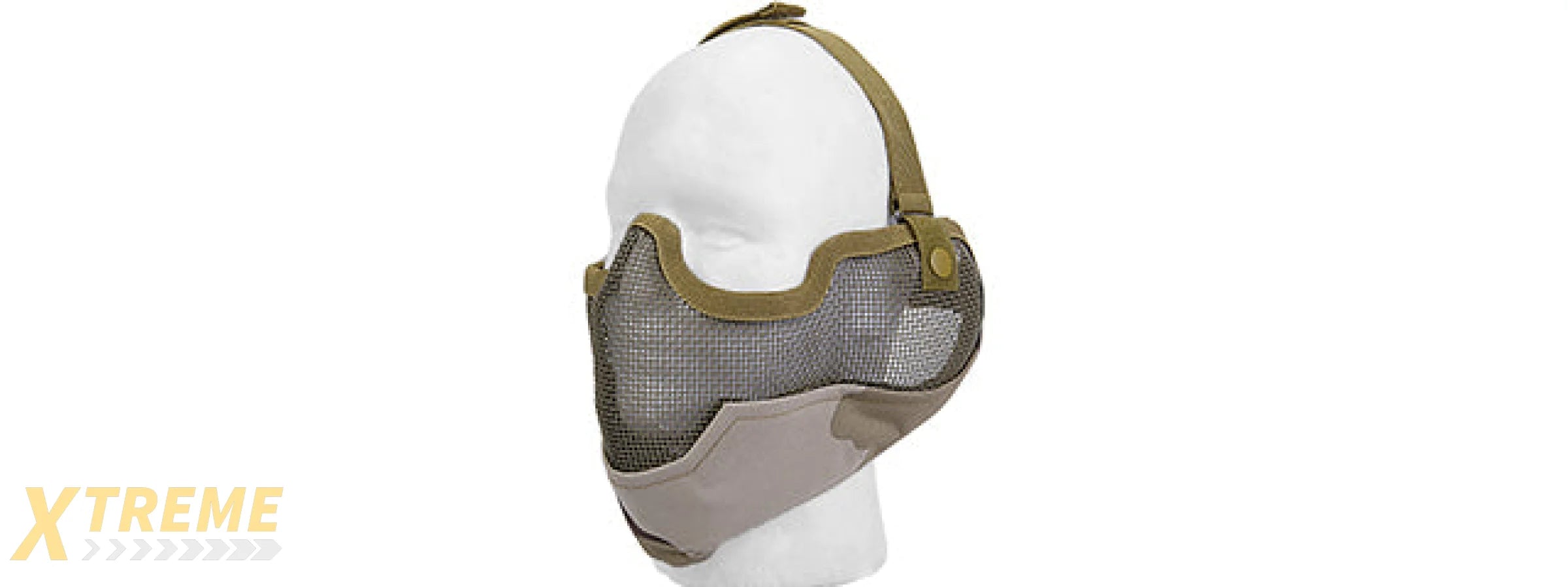 AC-108D3 METAL MESH HALF MASK w/EAR PROTECTION (3 COLOR DESERT ...