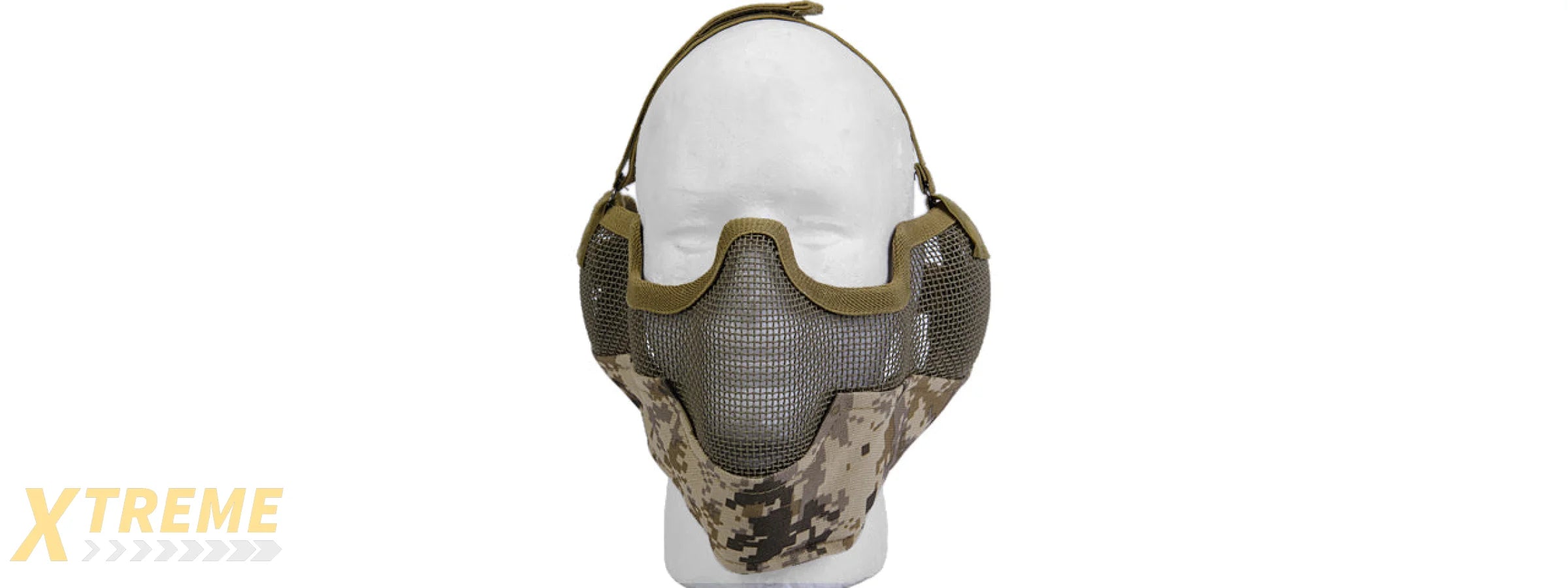 AC-108DD METAL MESH HALF MASK w/EAR PROTECTION (DESERT DIGITAL)