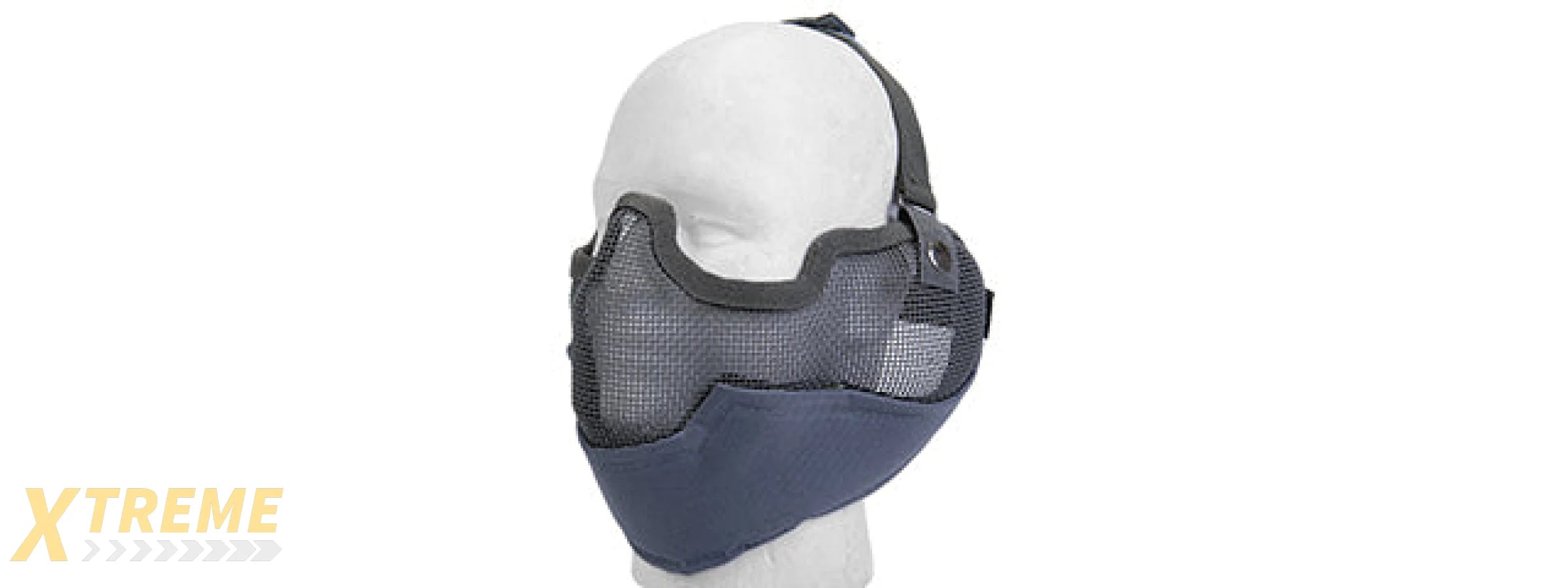 AC-108Y METAL MESH HALF MASK w/EAR PROTECTION (GRAY)