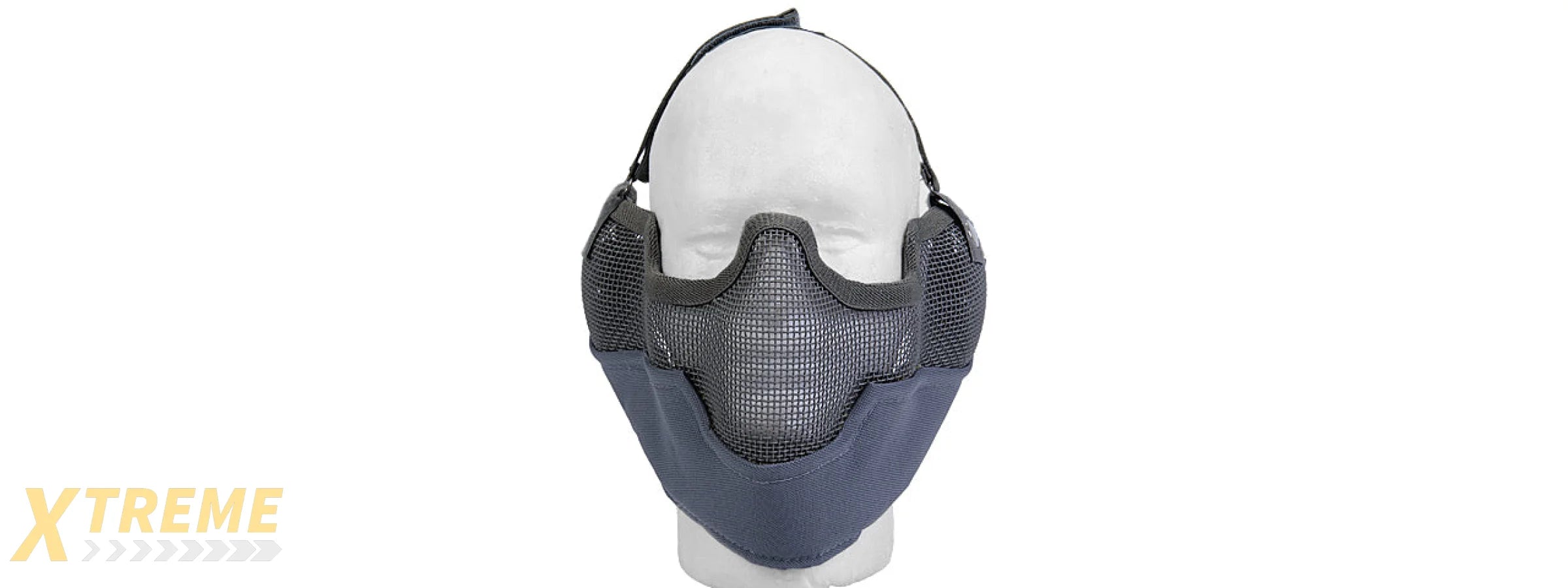 AC-108Y METAL MESH HALF MASK w/EAR PROTECTION (GRAY)