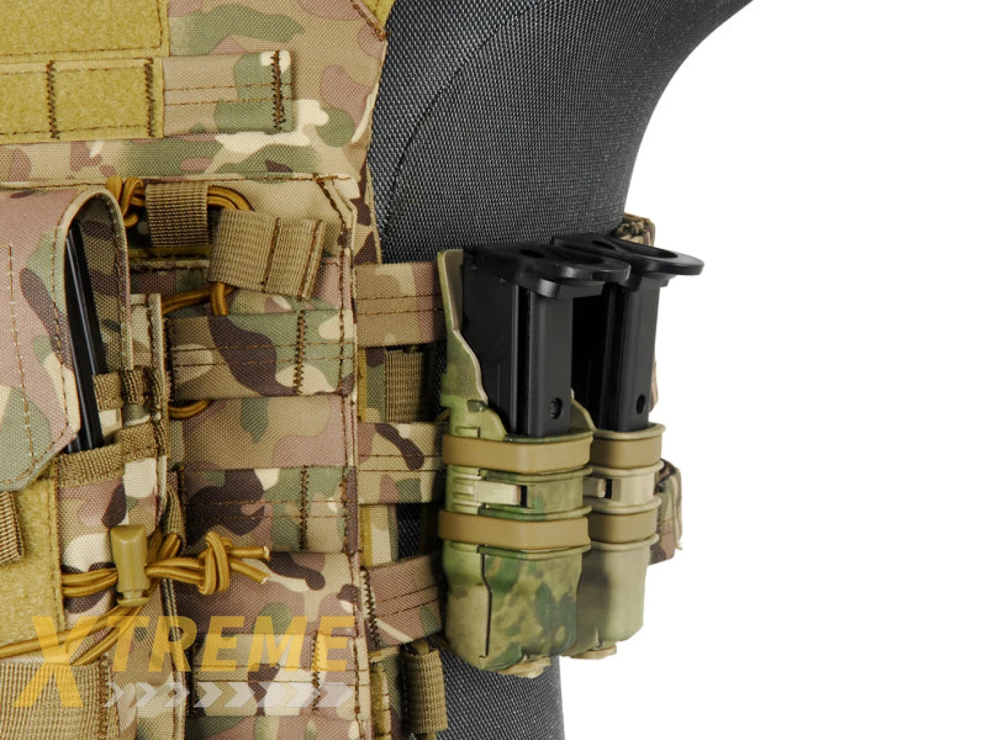 AC-214F QUICKmAG SINGLE RIFLE MAG + TWIN PISTOL MAG POUCH (COLOR: AT-FG)