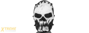 AC-319J VILLAIN MESH FACE MASK (WHITE FLAMES)