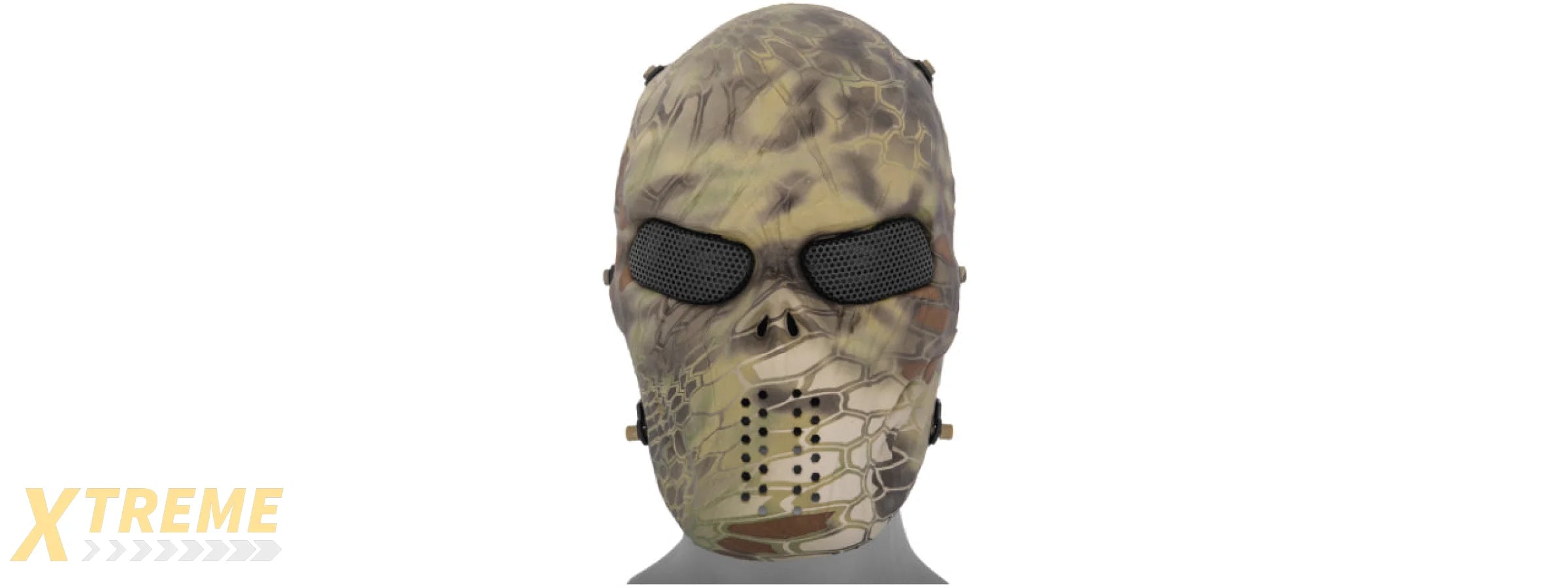 AC-319M VILLAIN SKULL MESH FACE MASK (MANDRAKE)