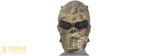 AC-319M VILLAIN SKULL MESH FACE MASK (MANDRAKE)