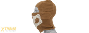 AC-381CB TACTICAL "WINTER" GLOW-IN-DARK SKULL BALACLAVA (COLOR: COYOTE BROWN)