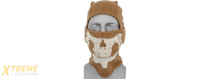 AC-381CB TACTICAL "WINTER" GLOW-IN-DARK SKULL BALACLAVA (COLOR: COYOTE BROWN)