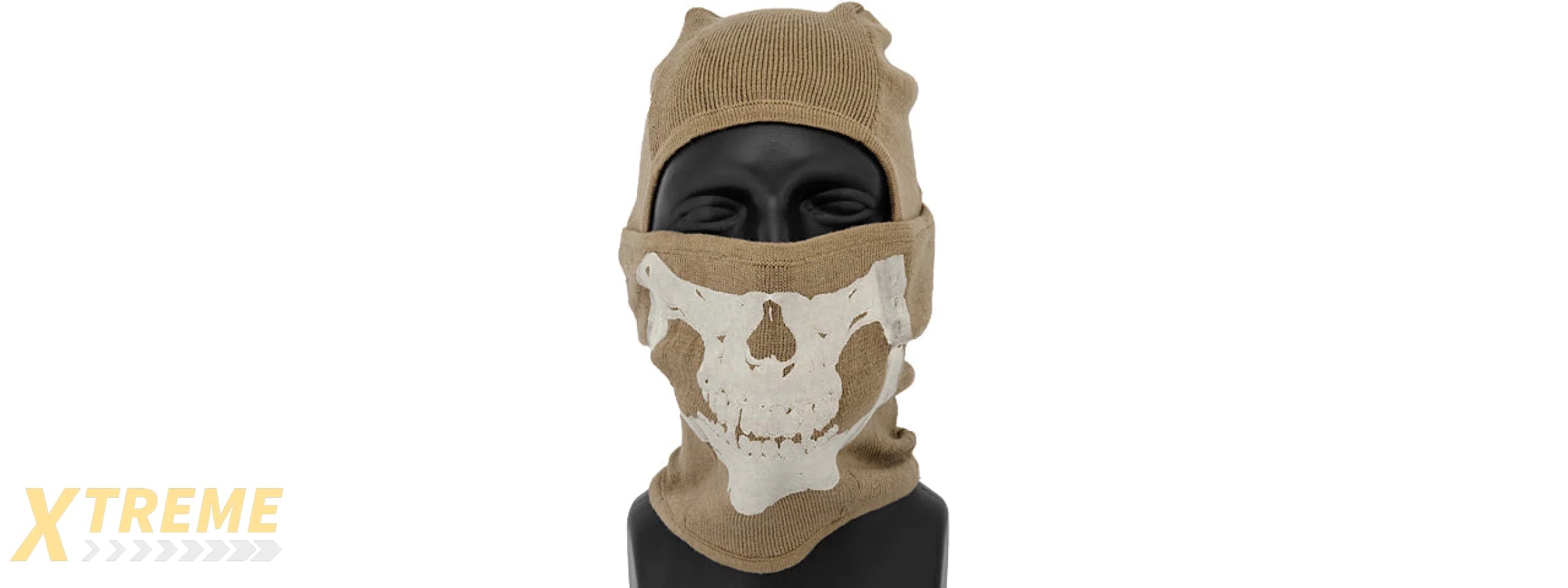 AC-381DE TACTICAL WINTER GLOW-IN-DARK SKULL BALACLAVA (COLOR: DARK EARTH)