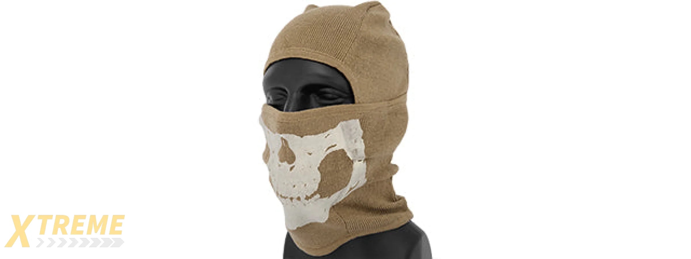 AC-381DE TACTICAL WINTER GLOW-IN-DARK SKULL BALACLAVA (COLOR: DARK EARTH)