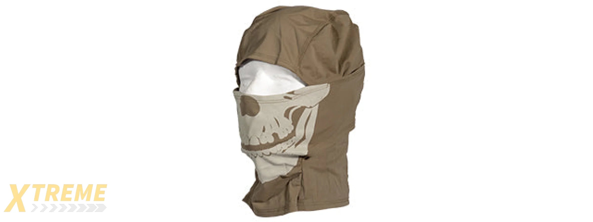 AC-383G GLOW-IN-DARK SKULL BALACLAVA SHORT VERSION (COLOR: OD GREEN)