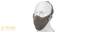 AC-388G NEOPRENE HARD FOAM HALF MASK (GRAY)
