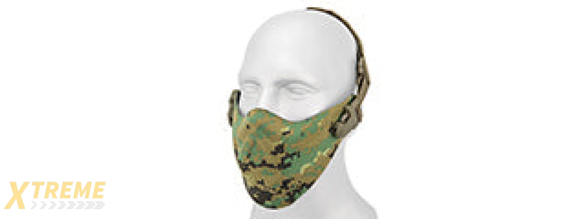 AC-388JD NEOPRENE HARD FOAM HALF MASK (JUNGLE DIGITAL)