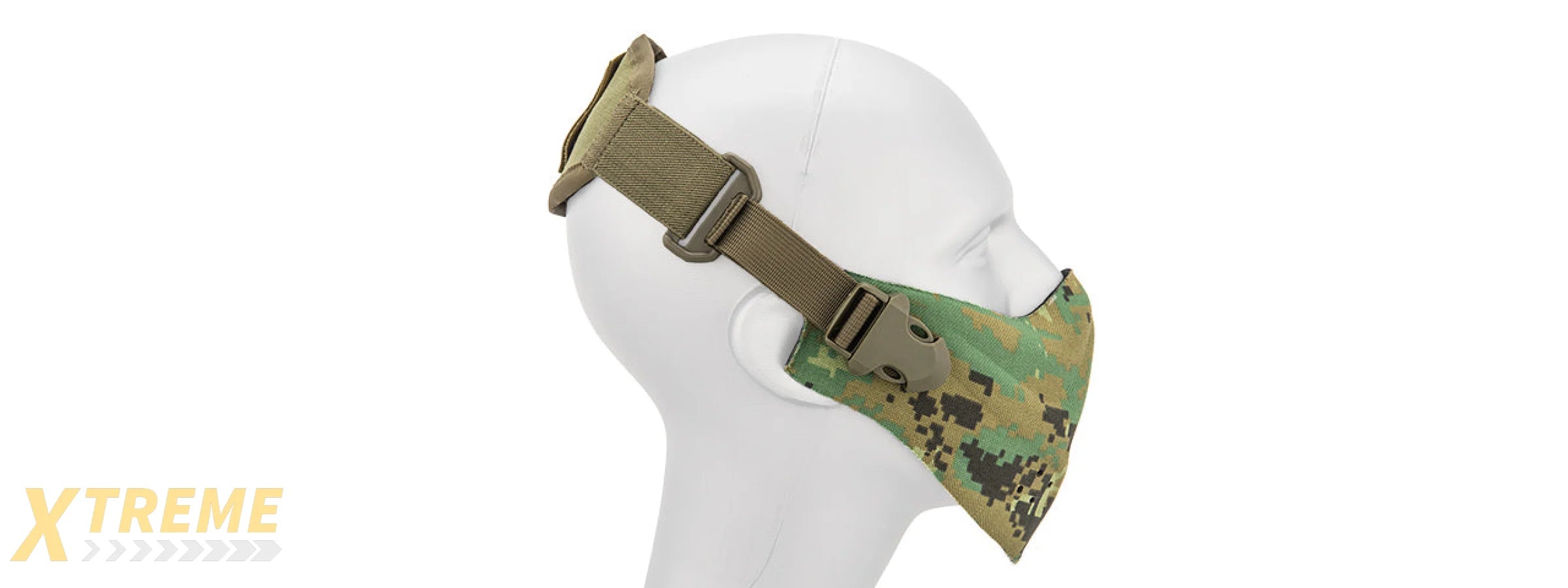 AC-388JD NEOPRENE HARD FOAM HALF MASK (JUNGLE DIGITAL)