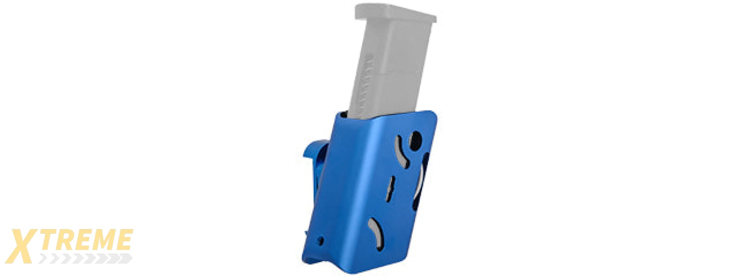 AC-396U COMPETITION ALUMINUM PISTOL MAGAZINE POUCH TYPE-B (COLOR: BLUE)