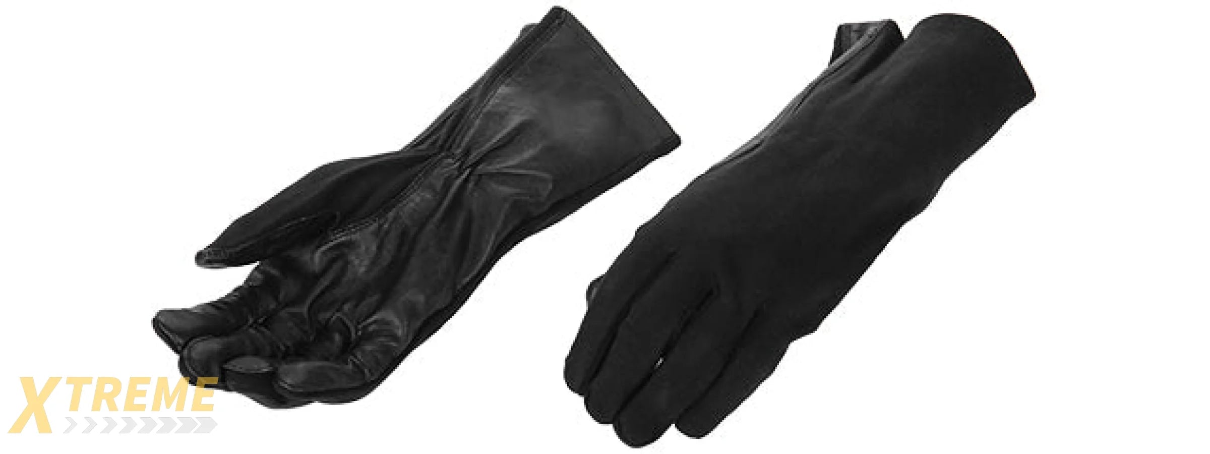 AC-4458X LEATHER NOMEX FLIGHT GLOVES, BLACK - SIZE: XL