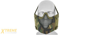 AC-473W V8 MESH HALF FACE MASK (WOODLAND CAMO)