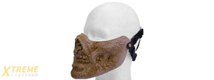 AC-474DB HALF FACE ZOMBIE SKULL MASK (DRIED BONE)