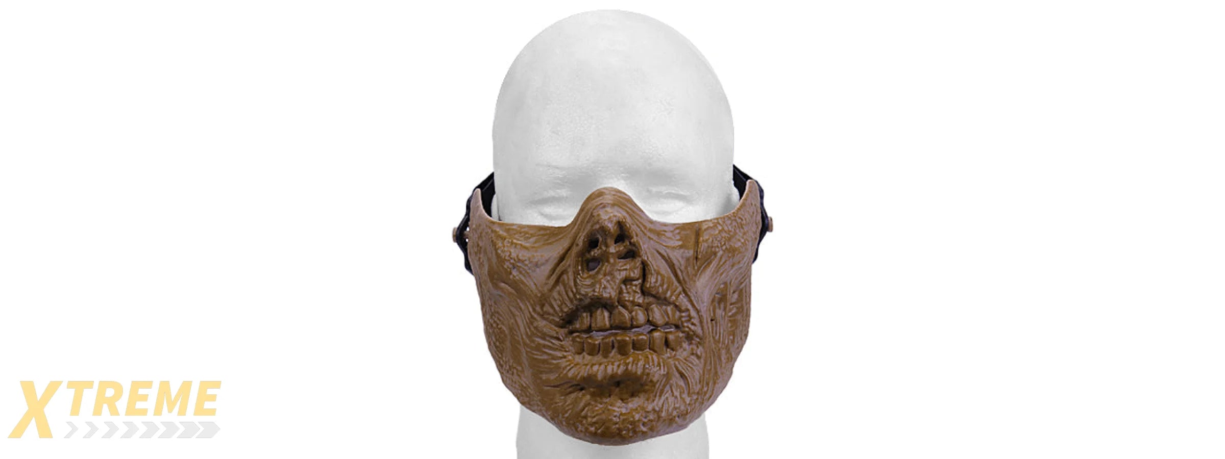 AC-474DB HALF FACE ZOMBIE SKULL MASK (DRIED BONE)