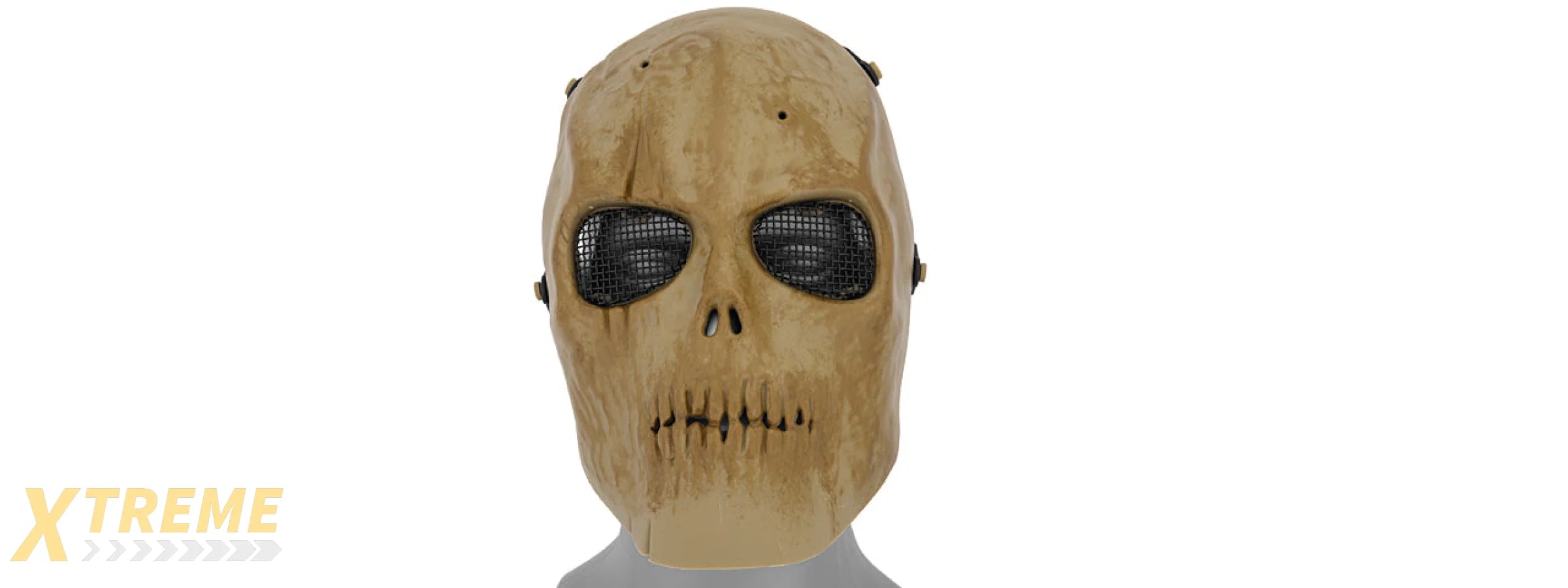 AC-475D2 MESH SCARRED SKULL MASK (DRIED BONE) VER. 2