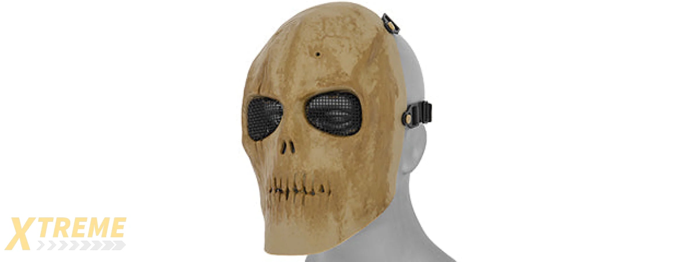 AC-475D2 MESH SCARRED SKULL MASK (DRIED BONE) VER. 2