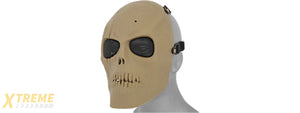 AC-475T MESH SCARRED SKULL MASK (TAN)