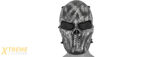 AC-476SB VILLAIN SKULL MESH FACE MASK (SILVER BLACK)