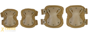 AC-478T TACTICAL QUICK-RELEASE KNEE & ELBOW PAD SET (TAN)