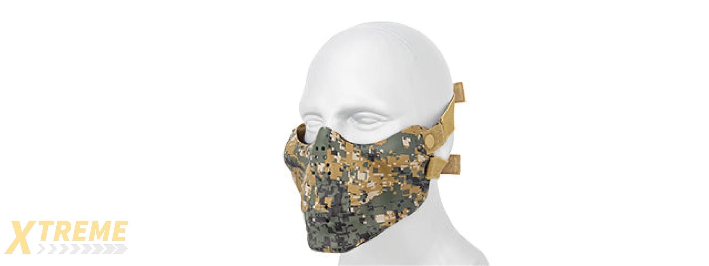 AC-587DW SKULL HALF-FACE MASK (WOODLAND DIGITAL)