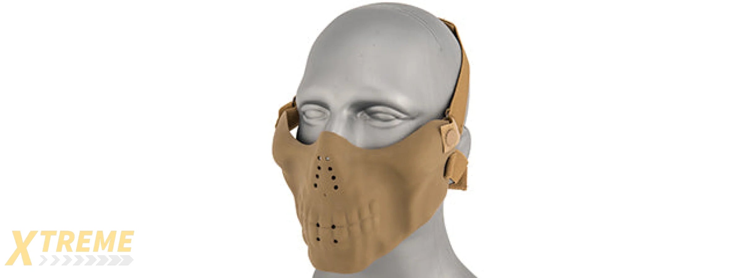 AC-587T SKULL HALF-FACE MASK (TAN)