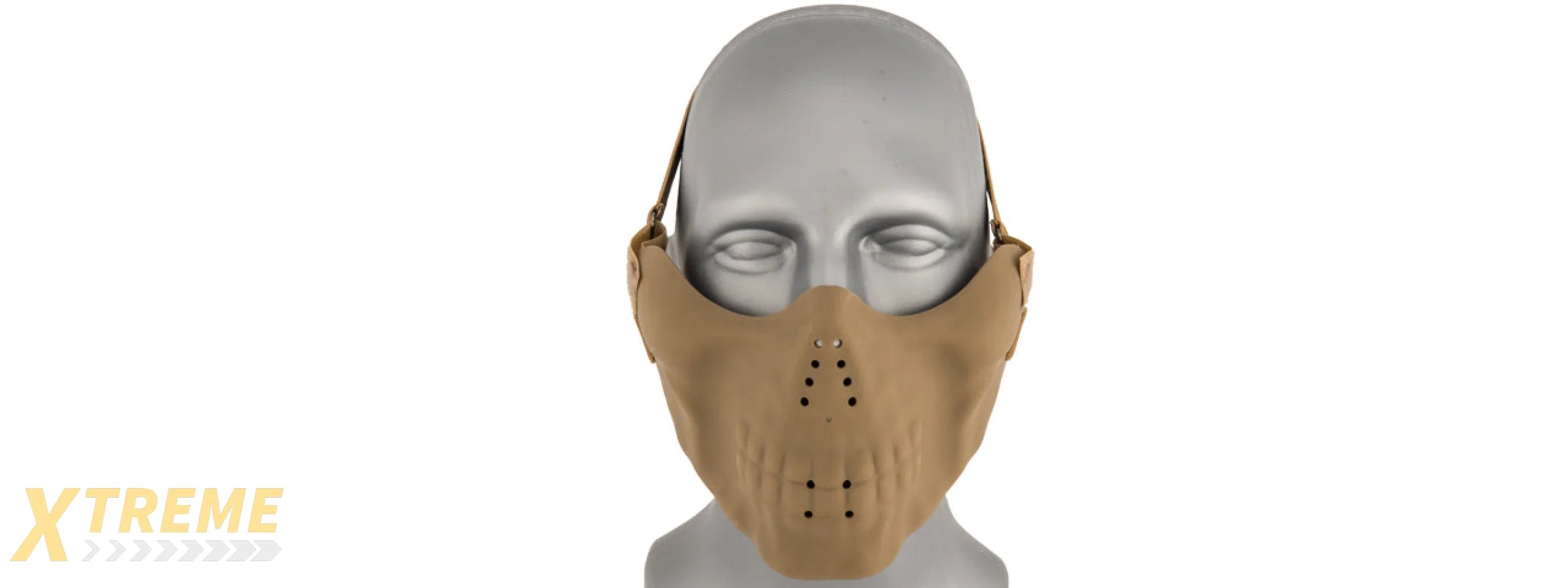 AC-587T SKULL HALF-FACE MASK (TAN)