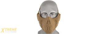 AC-587T SKULL HALF-FACE MASK (TAN)