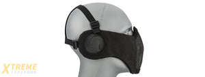 AC-643B TACTICAL ELITE FACE AND EAR PROTECTIVE MASK (BLACK)