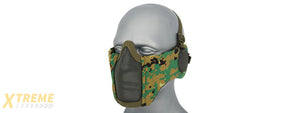 AC-643WD TACTICAL ELITE FACE AND EAR PROTECTIVE MASK (WOODLAND DIGI)