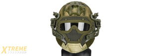 AC-820ATFG WOSPORT TACTICAL G4 SYSTEM BUMP HELMET MASK W/ GOGGLES (A-TACS FG)