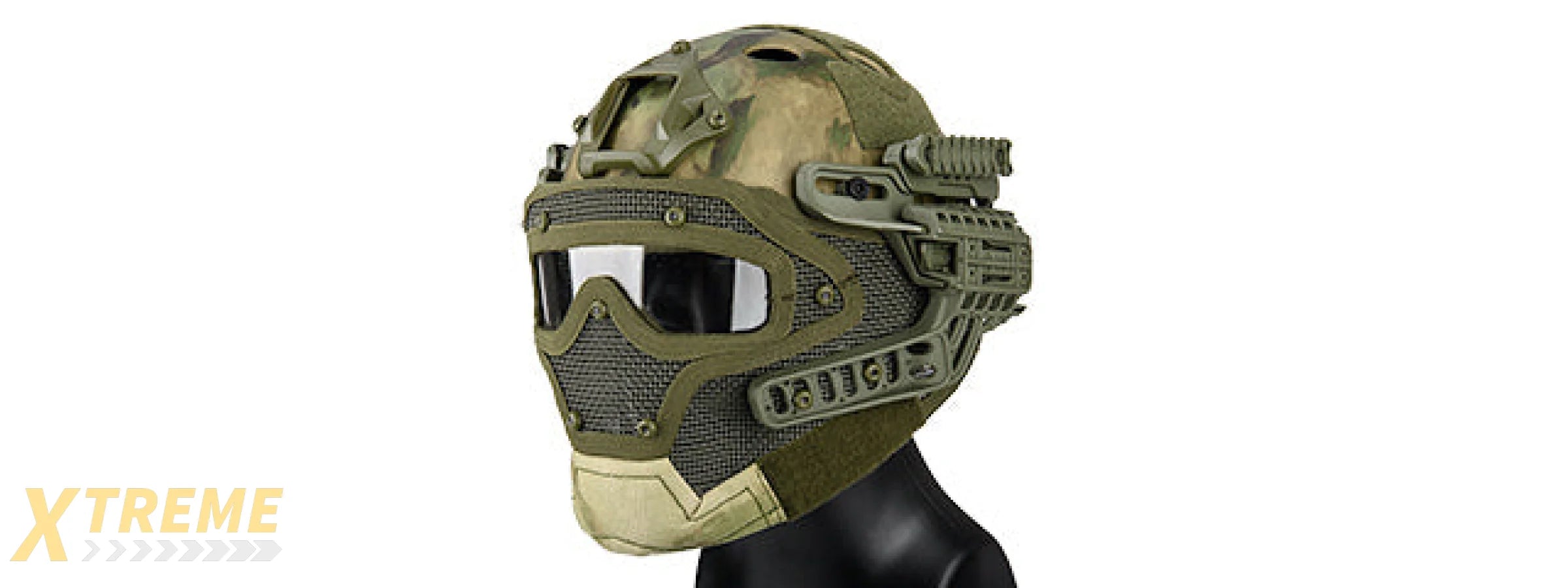 AC-820ATFG WOSPORT TACTICAL G4 SYSTEM BUMP HELMET MASK W/ GOGGLES (A-TACS FG)