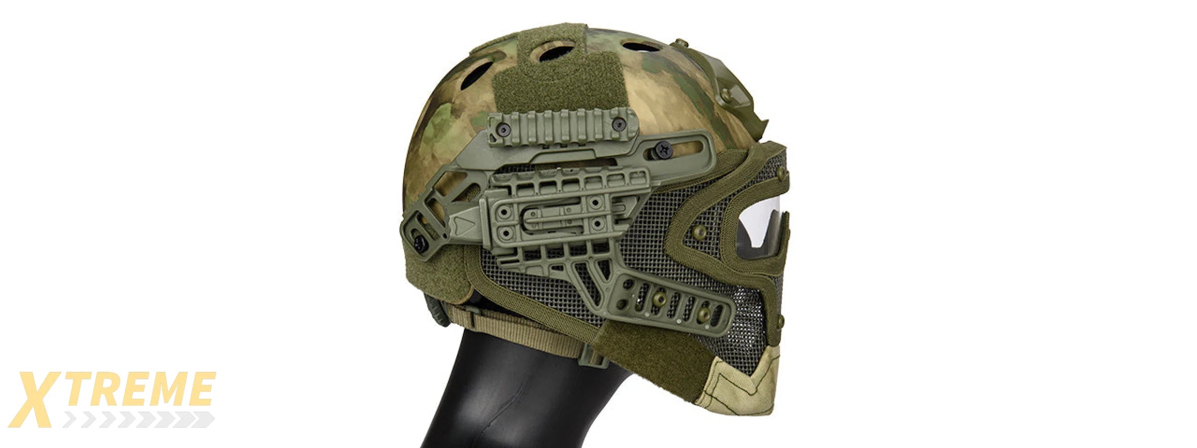AC-820ATFG WOSPORT TACTICAL G4 SYSTEM BUMP HELMET MASK W/ GOGGLES (A-TACS FG)