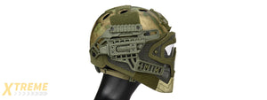 AC-820ATFG WOSPORT TACTICAL G4 SYSTEM BUMP HELMET MASK W/ GOGGLES (A-TACS FG)