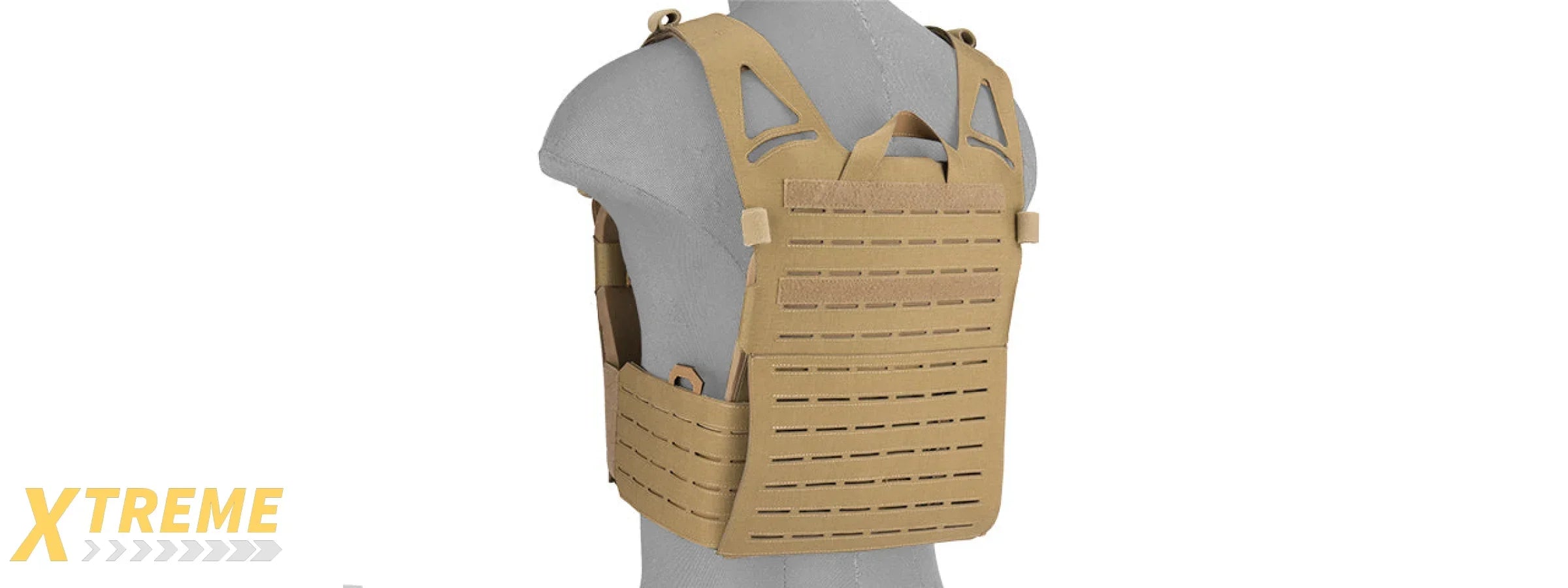 G-FORCE LASER CUT FULL HYPALON MOLLE TACTICAL VEST (TAN)