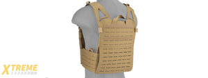 G-FORCE LASER CUT FULL HYPALON MOLLE TACTICAL VEST (TAN)
