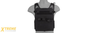 AC-881B LASER CUT FULL HYPALON MOLLE VEST (BLACK)