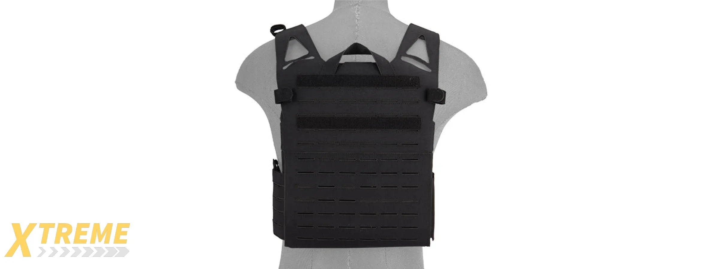 AC-881B LASER CUT FULL HYPALON MOLLE VEST (BLACK)