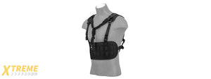 AC-882B LASER CUT AIRSOFT CHEST RIG W/ SLING (BLACK)
