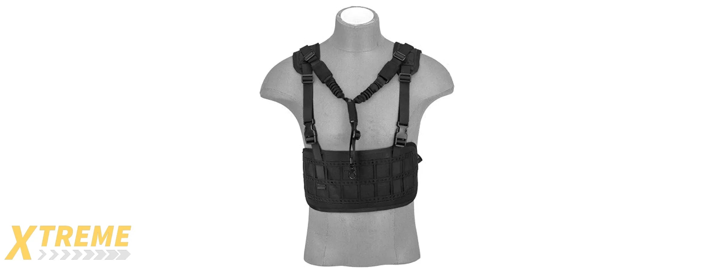 AC-882B LASER CUT AIRSOFT CHEST RIG W/ SLING (BLACK)