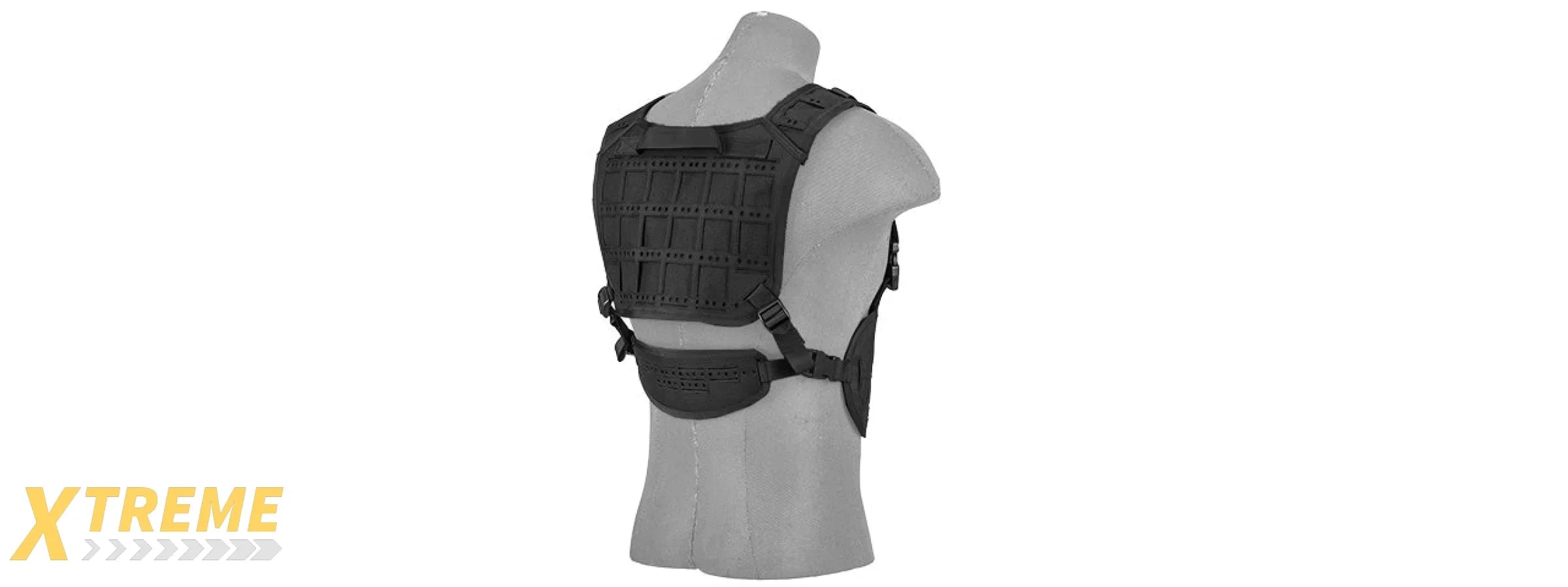 AC-882B LASER CUT AIRSOFT CHEST RIG W/ SLING (BLACK)