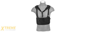 AC-882B LASER CUT AIRSOFT CHEST RIG W/ SLING (BLACK)