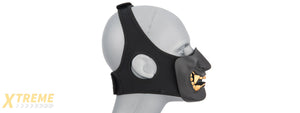 AC-883B YOKAI OGRE HALF FACE MASK W/ SOFT PADDING (BLACK/GOLD)