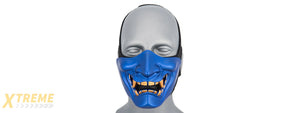 AC-883BL YOKAI OGRE HALF FACE MASK W/ SOFT PADDING (BLUE/GOLD)