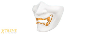 AC-883W YOKAI OGRE HALF FACE MASK W/ SOFT PADDING (WHITE/GOLD)