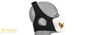 AC-883W YOKAI OGRE HALF FACE MASK W/ SOFT PADDING (WHITE/GOLD)
